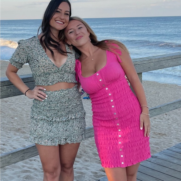 Pink Button-Front Dress - Picture 2 of 3